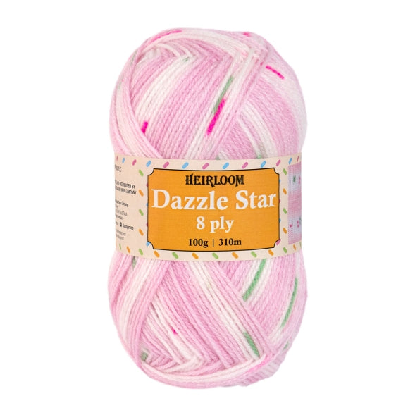 Heirloom Dazzle Star 8 Ply Knitting Yarn