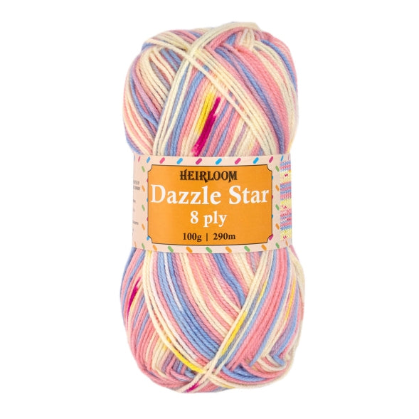 Heirloom Dazzle Star 8 Ply Knitting Yarn