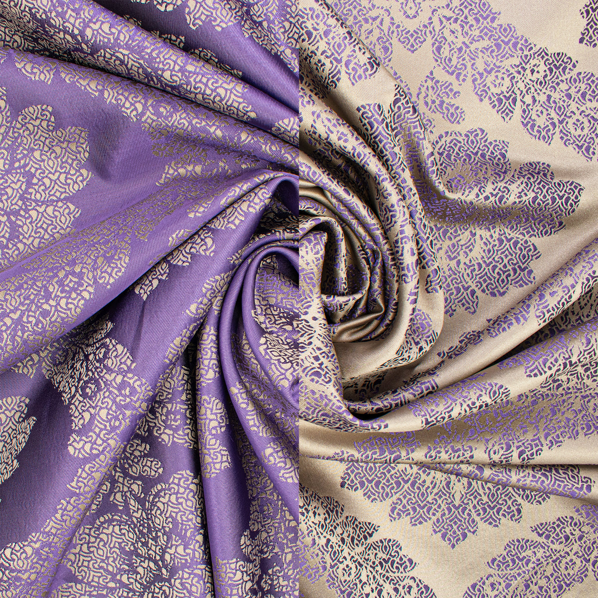 Reversible Floral Jacquard Brocade Suiting/Upholstery Fabric