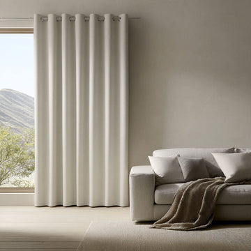 Pilbara Blockout Ring Top Ready Made Curtain - Rice | Wattle & Bourke