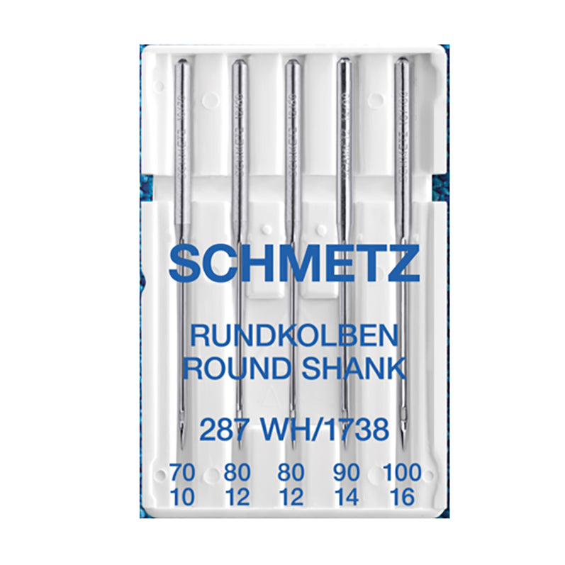 Schmetz Sewing Machine Needles Round Shank Mix 70/80/90 - 5 Per Cassette
