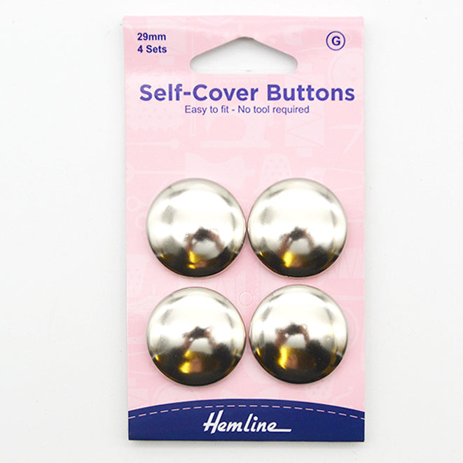 BUTTONS - SELF COVERED METAL 29MM