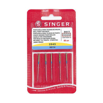 Singer Sewing Machine Needles 2045 Stretch/Ballpoint 90/14 - 5 Per Cassette
