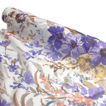 280CM Wide Spring Meadow Floral Printed Sheer Curtaining Fabric