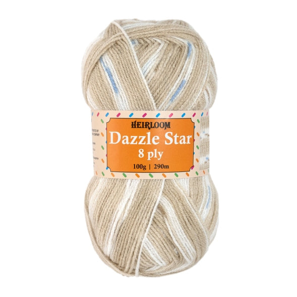 Heirloom Dazzle Star 8 Ply Knitting Yarn