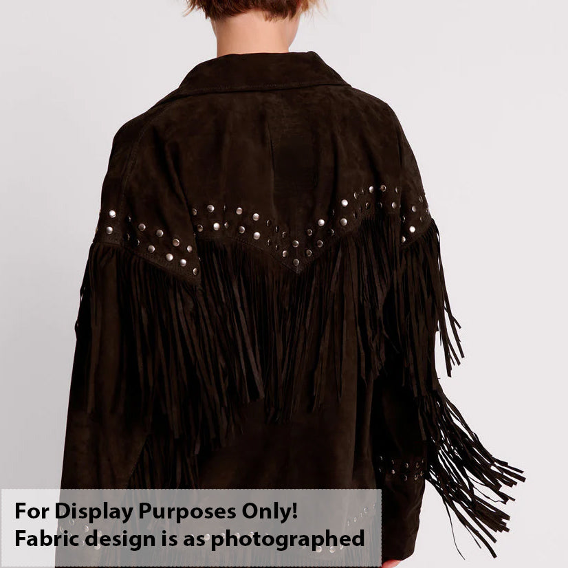 Cherokee Suede Laser Cut Fringe Suede