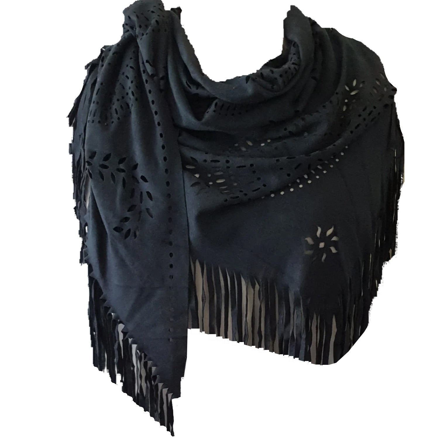 Cherokee Suede Laser Cut Fringe Suede