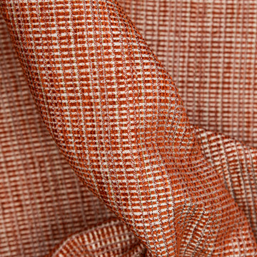 Textured Chenille Upholstery Fabric in Orange