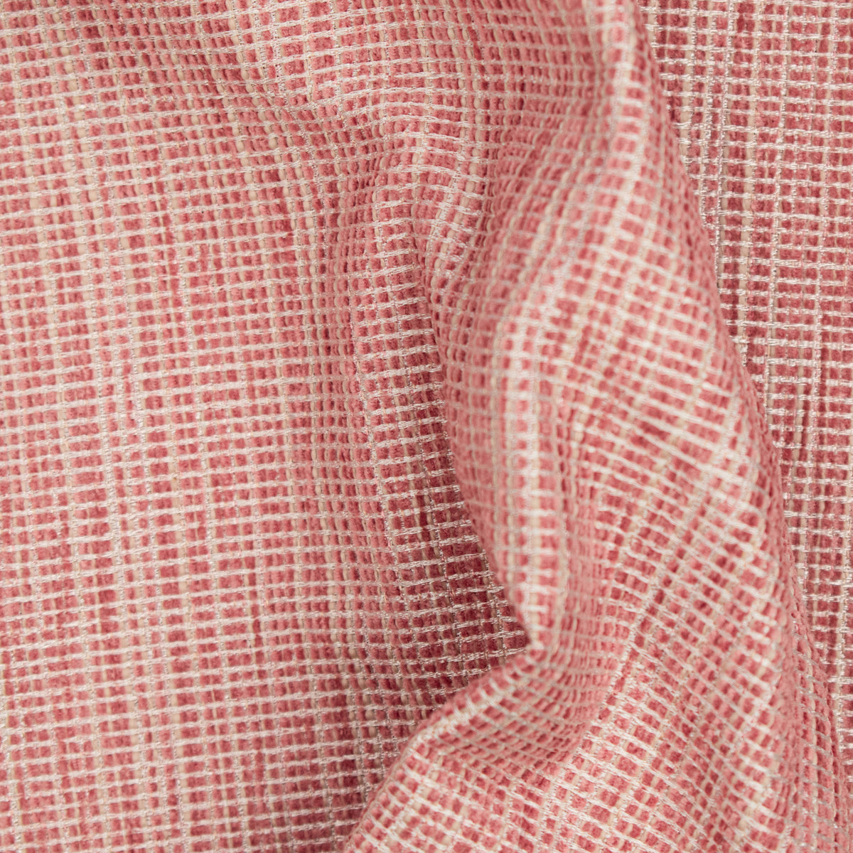 Textured Chenille Upholstery Fabric in Peach