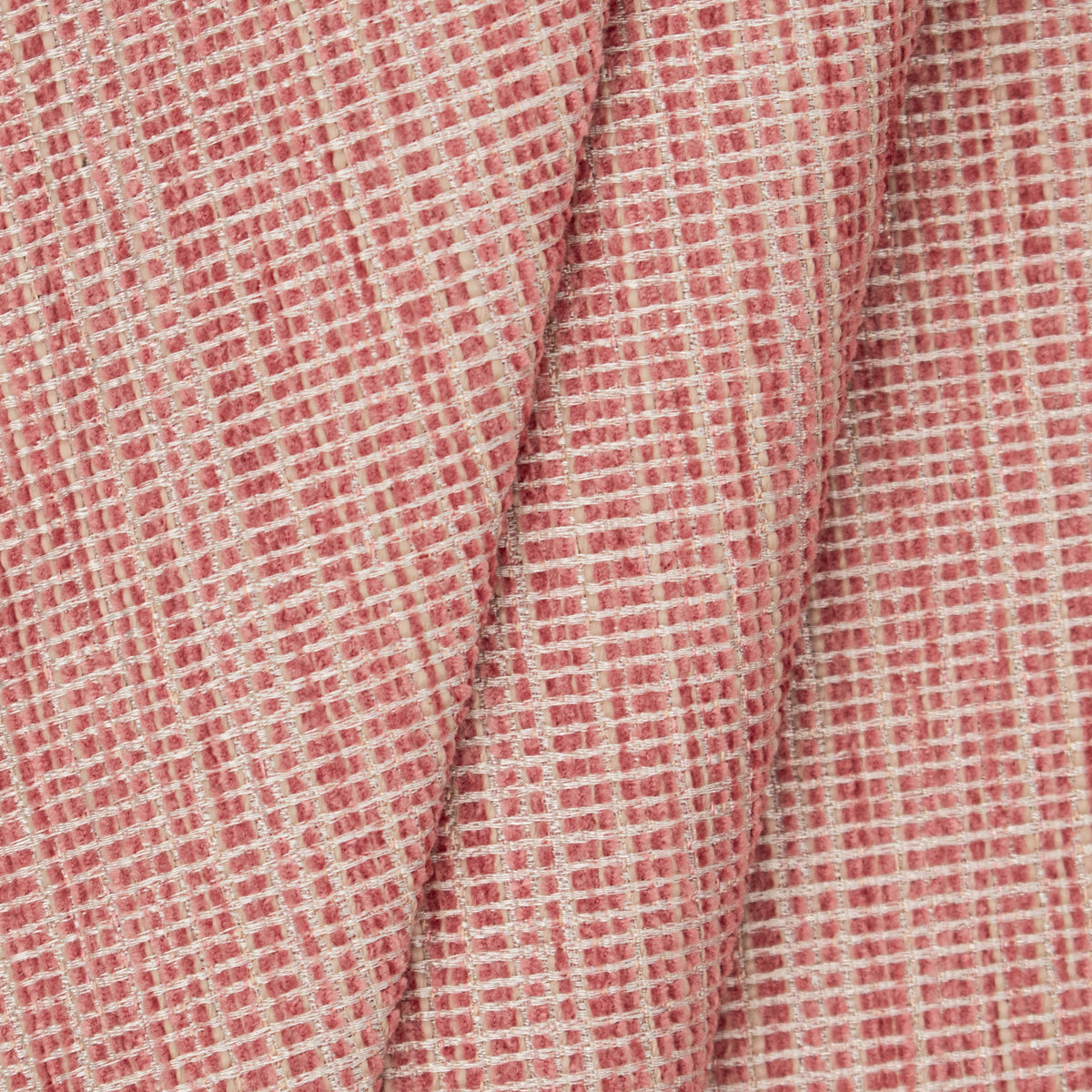 Textured Chenille Upholstery Fabric in Peach