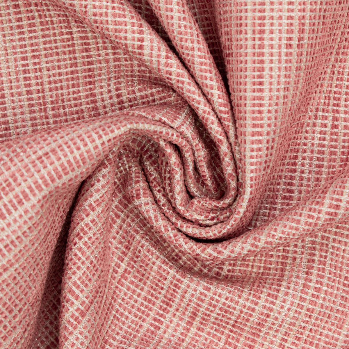 Textured Chenille Upholstery Fabric in Peach