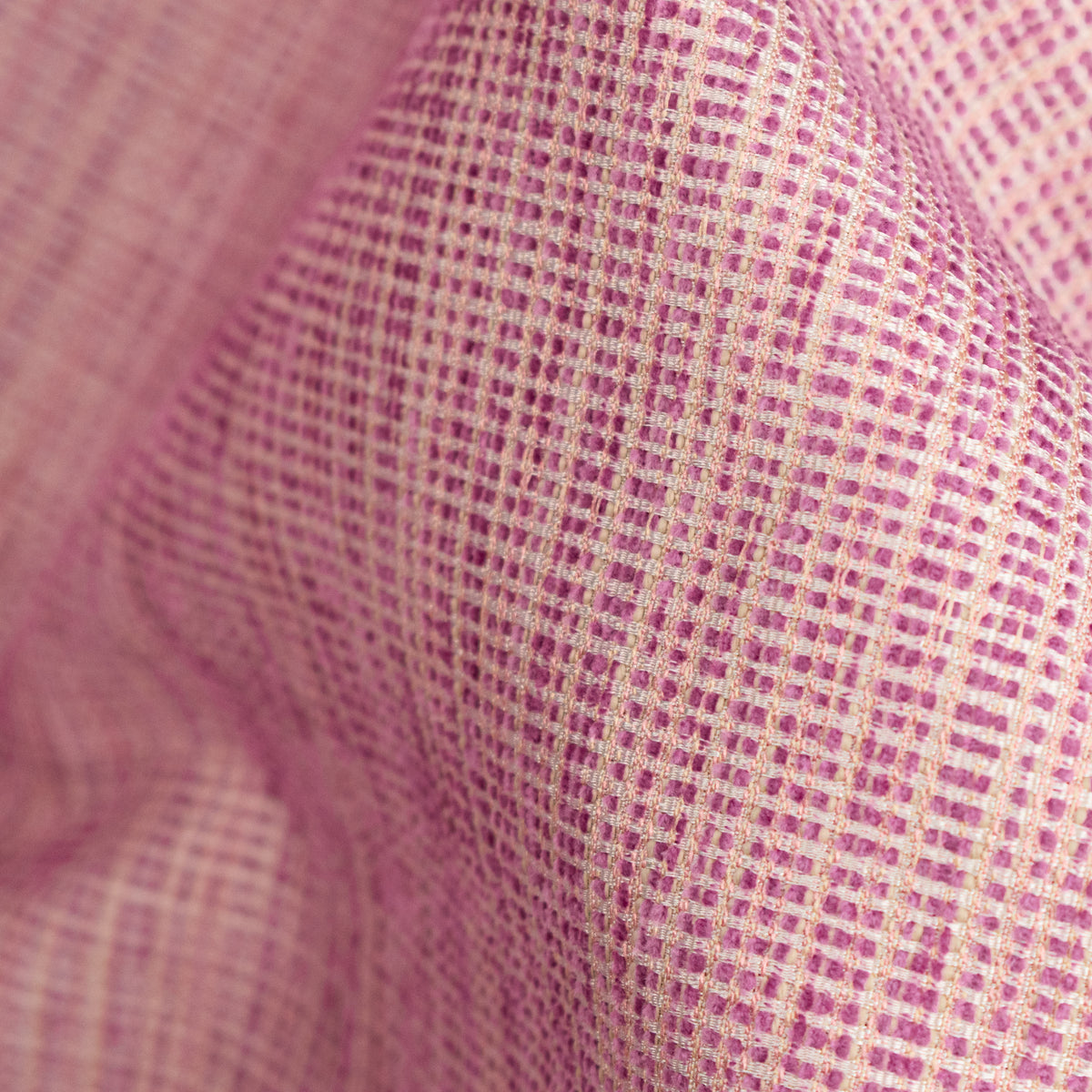 Textured Chenille Upholstery Fabric in Pink