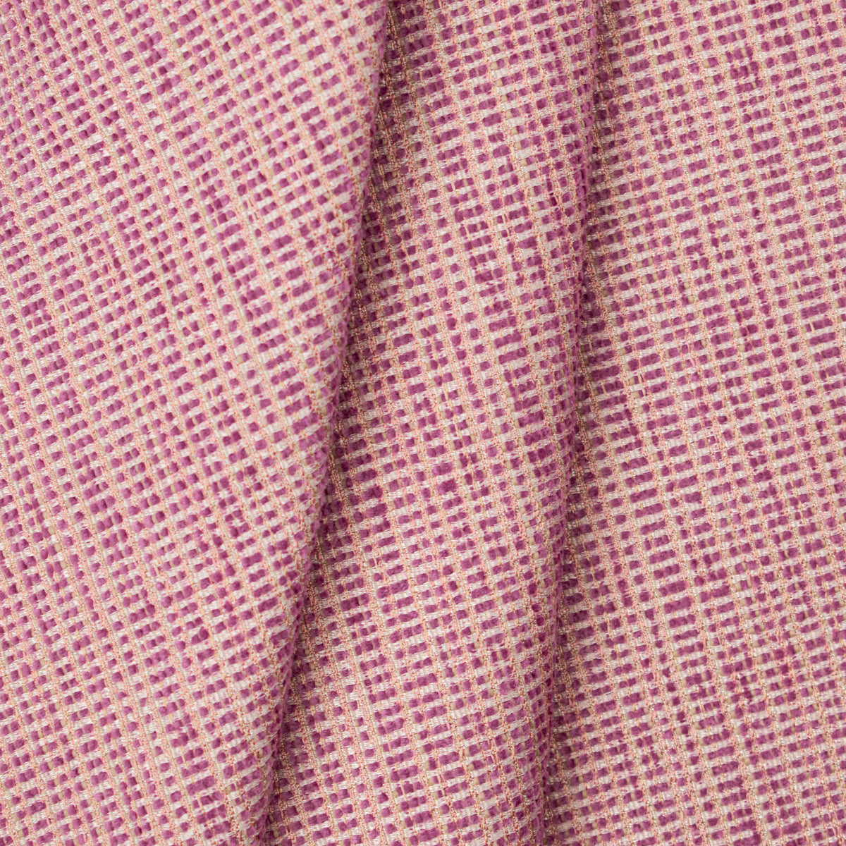 Textured Chenille Upholstery Fabric in Pink