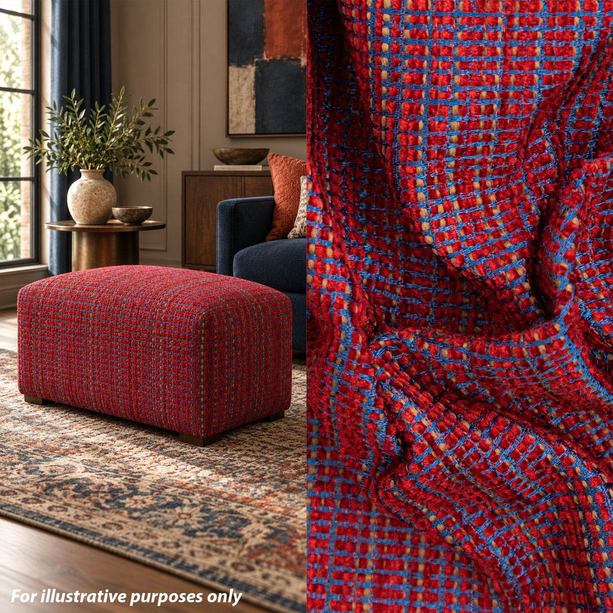 Textured Chenille Upholstery Fabric