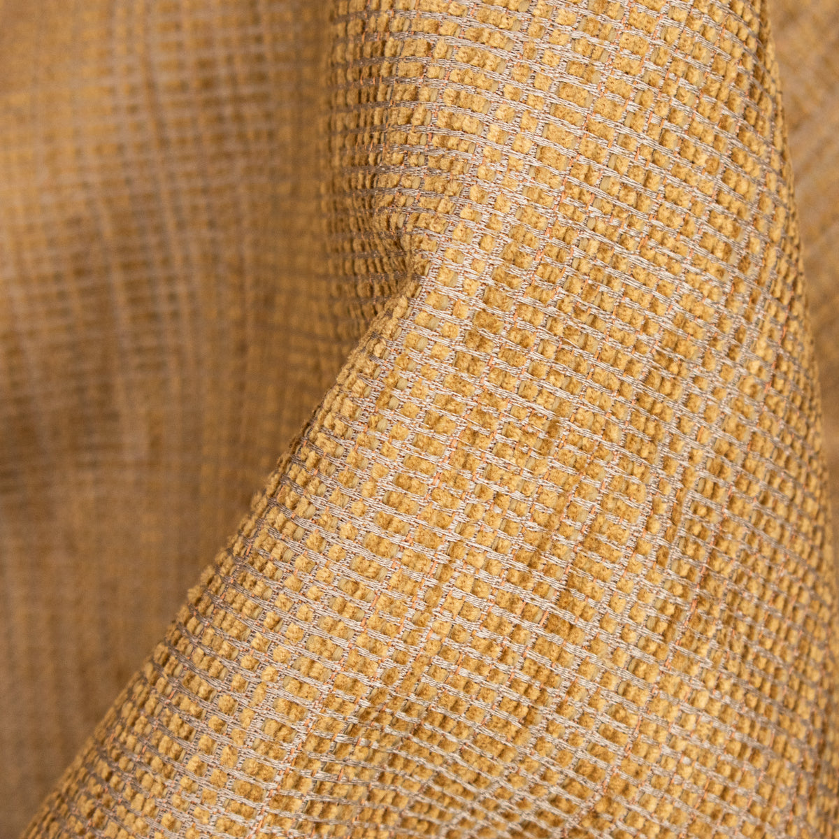 Textured Chenille Upholstery Fabric in Tan