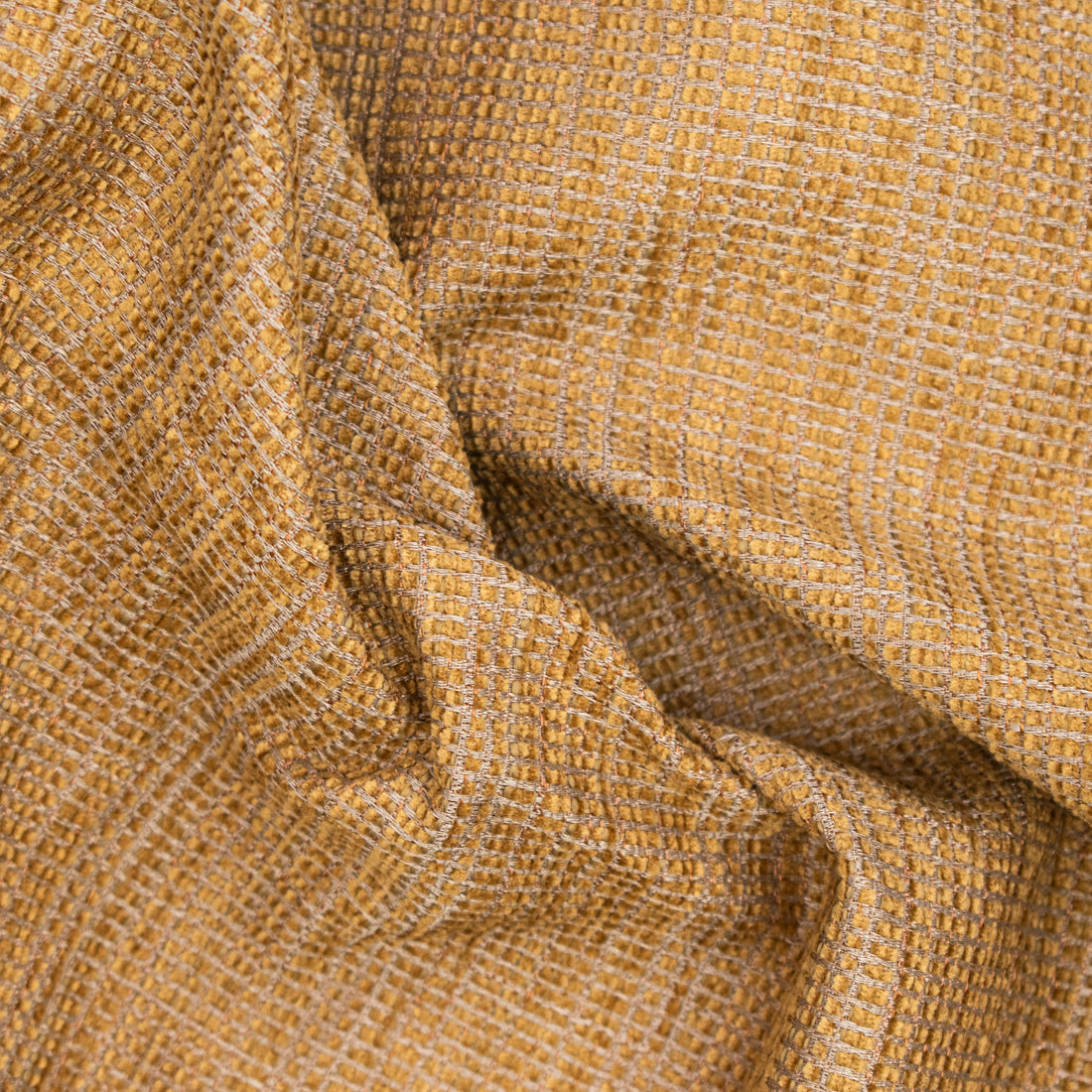 Textured Chenille Upholstery Fabric in Tan