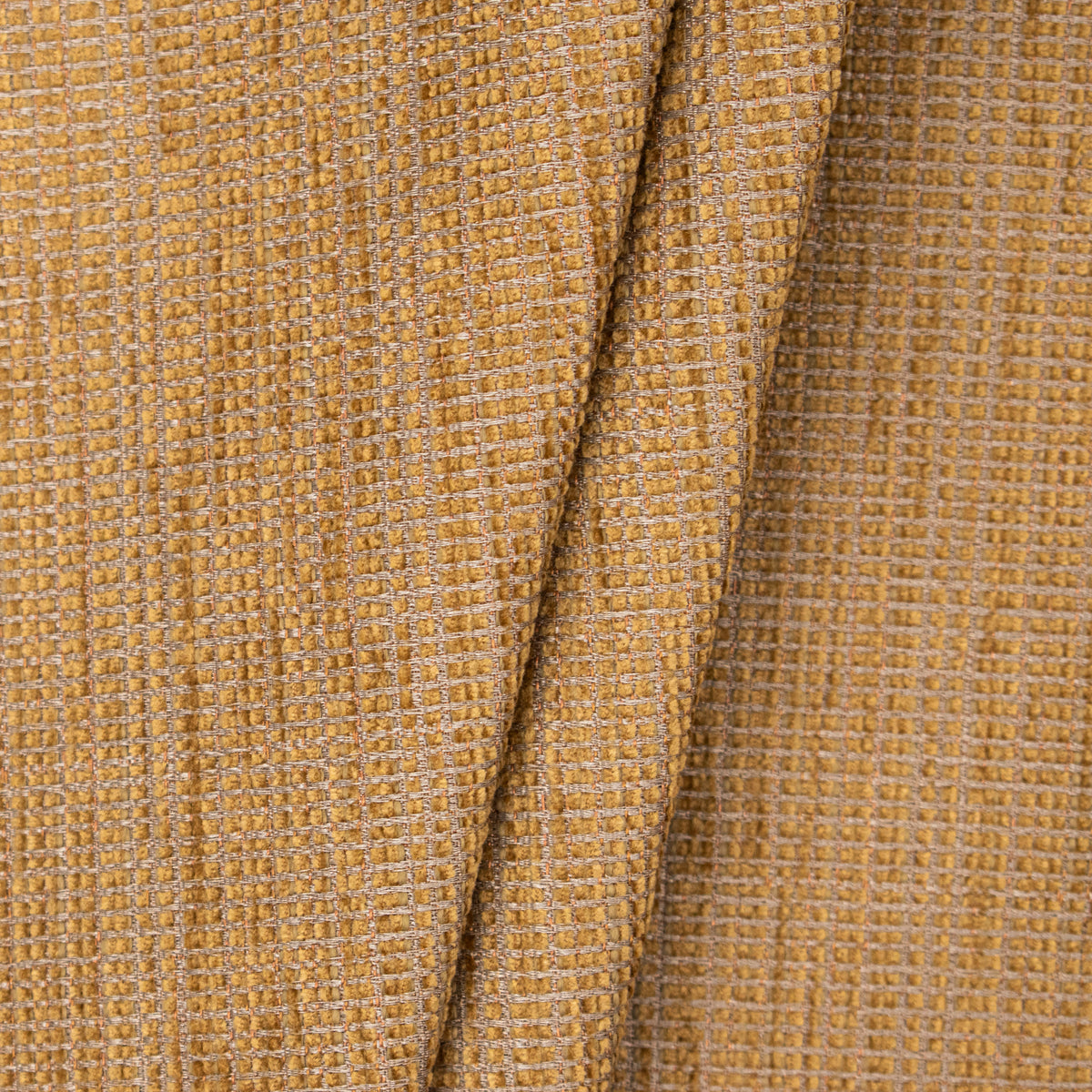 Textured Chenille Upholstery Fabric in Tan