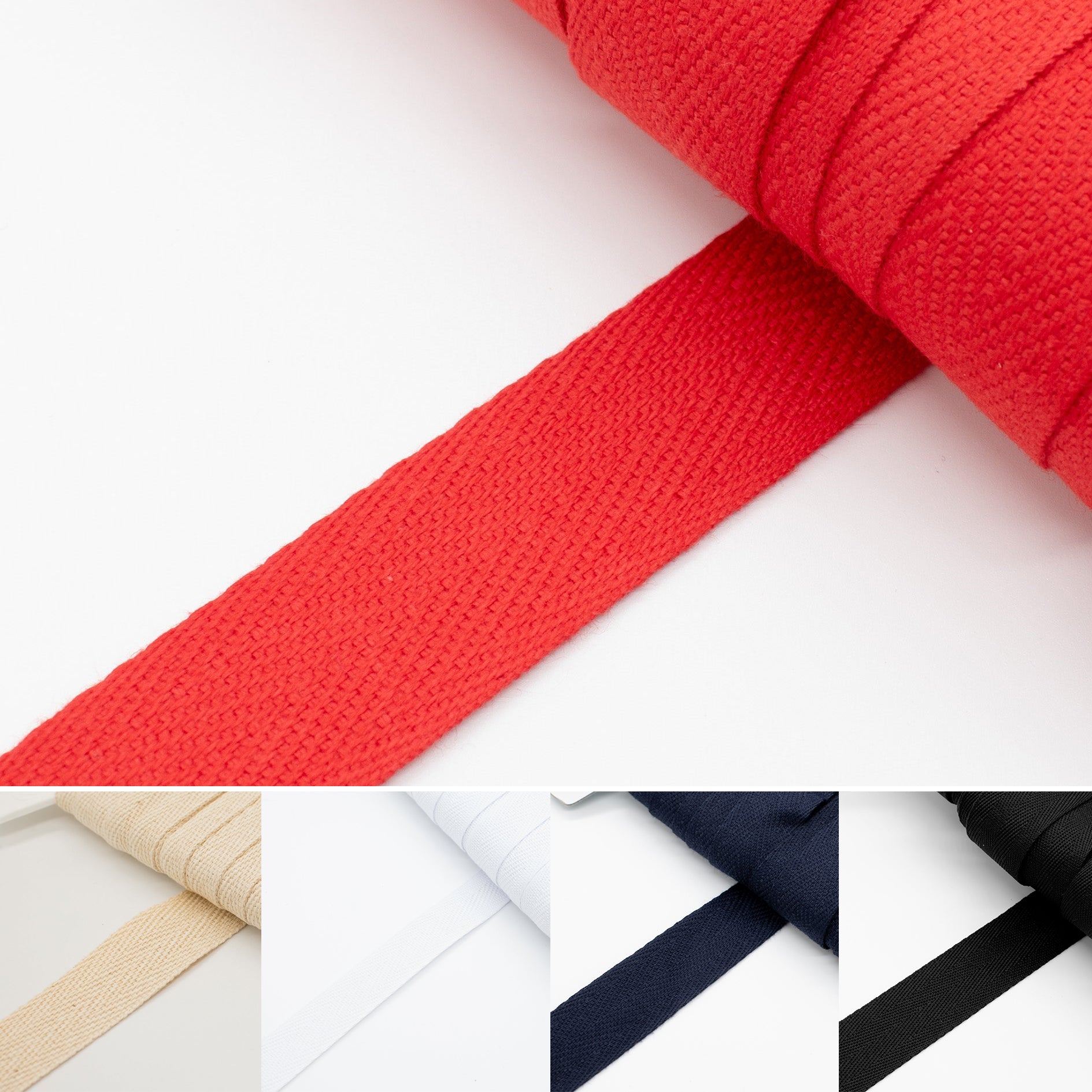100% Herringbone Cotton Webbing Tapes