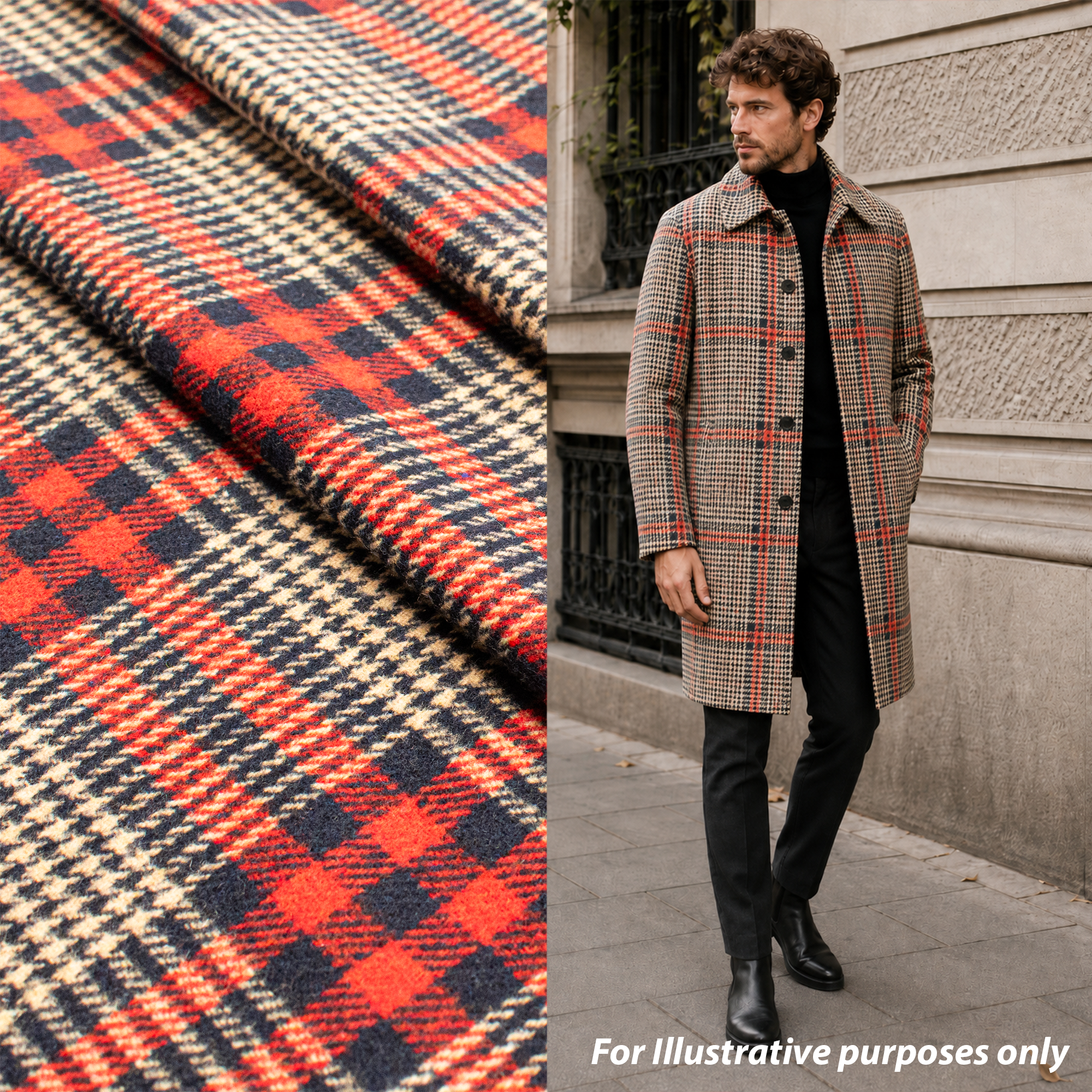Wool Melton Checks Design WM13