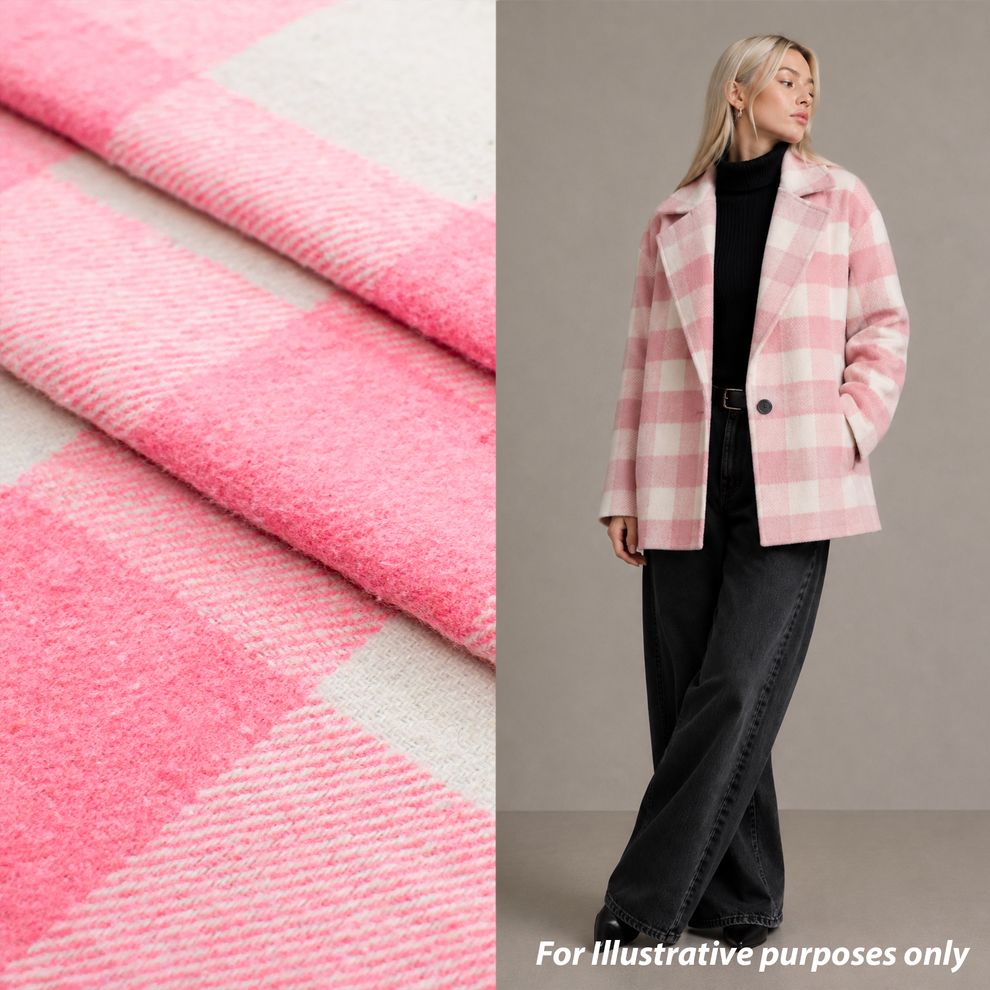 Wool Melton Checks Design WM18