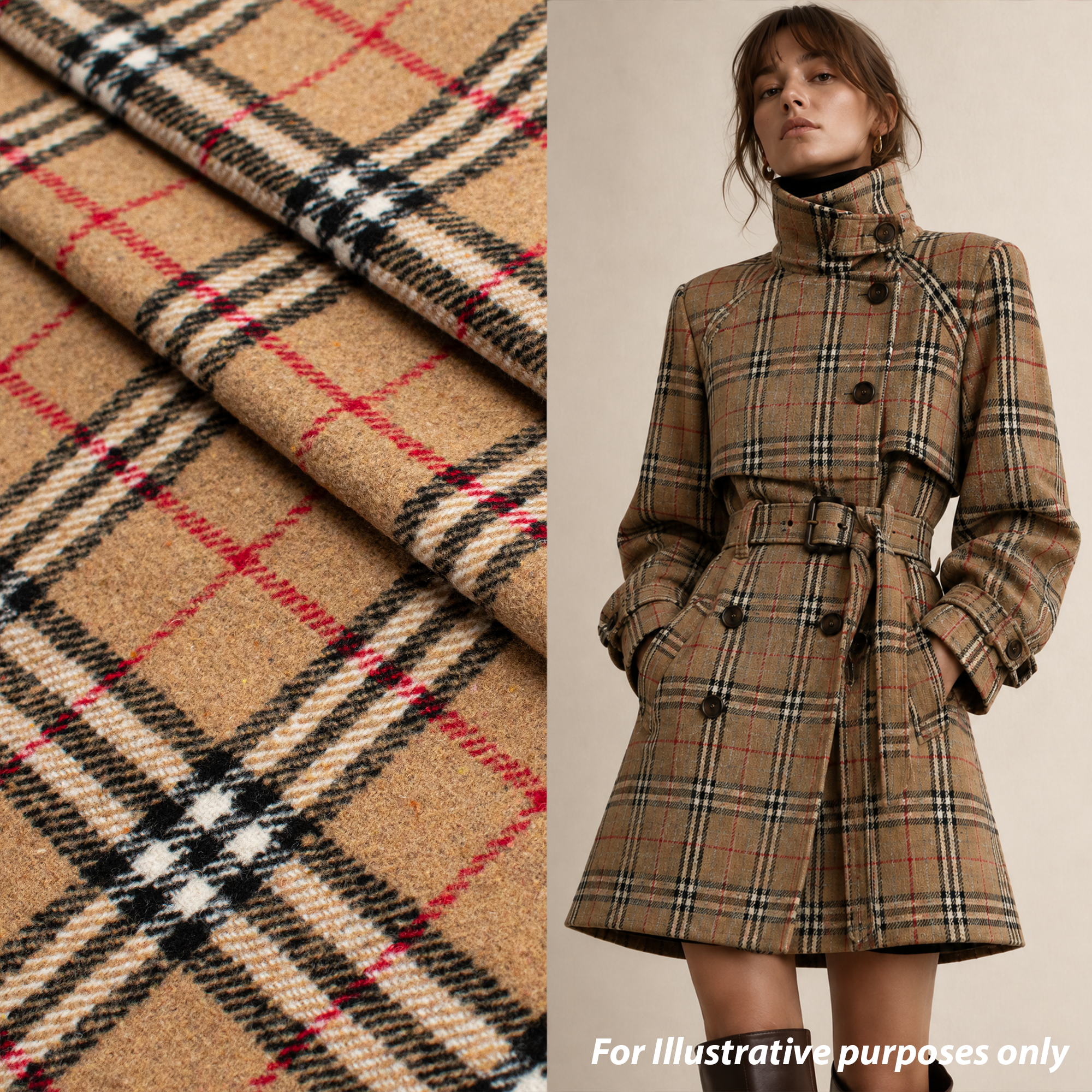 Wool Melton Checks Design WM19
