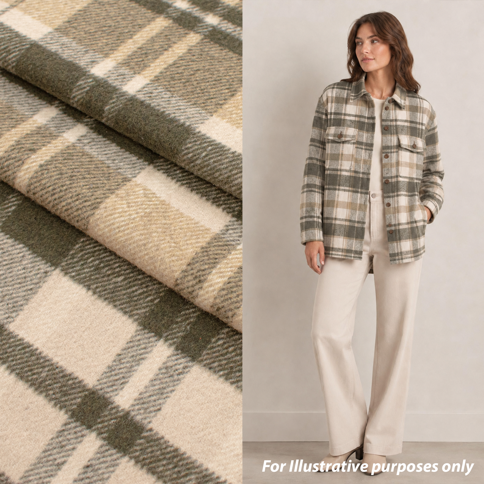 Wool Melton Checks Design WM41