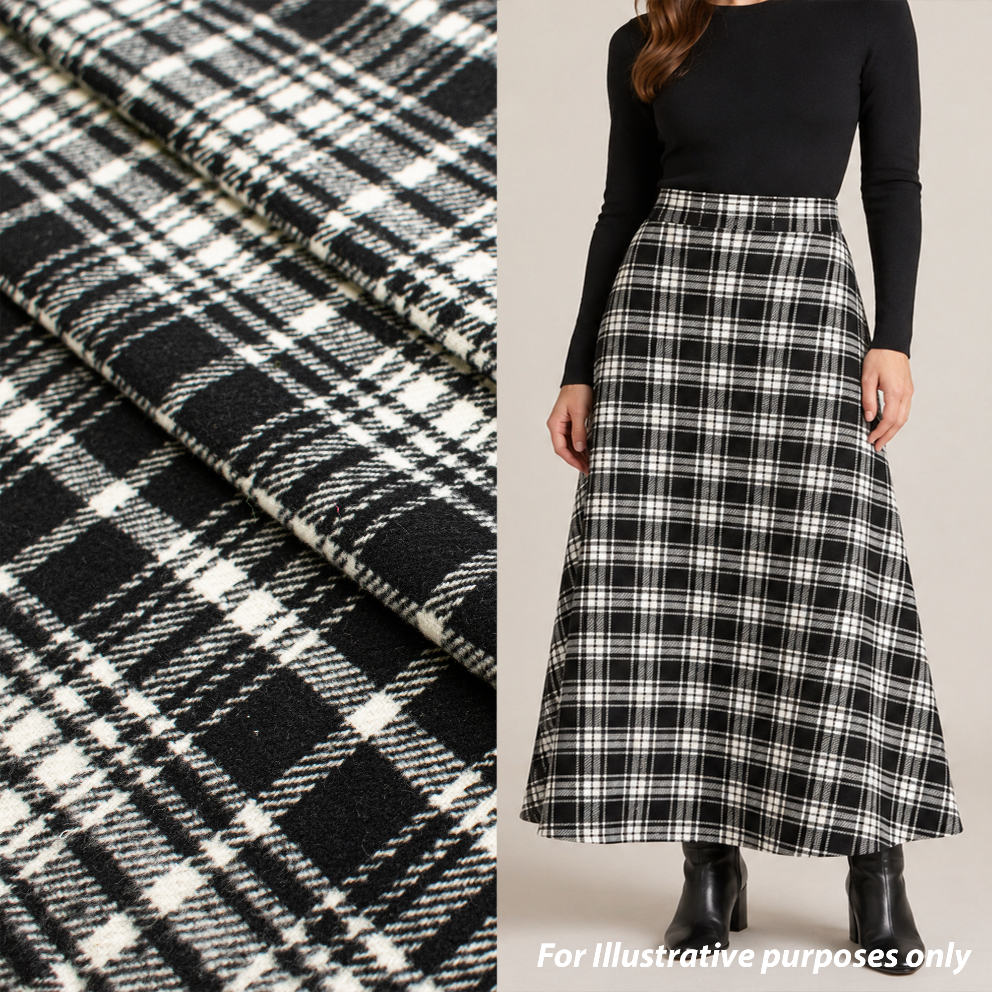 Wool Melton Checks Design WM55
