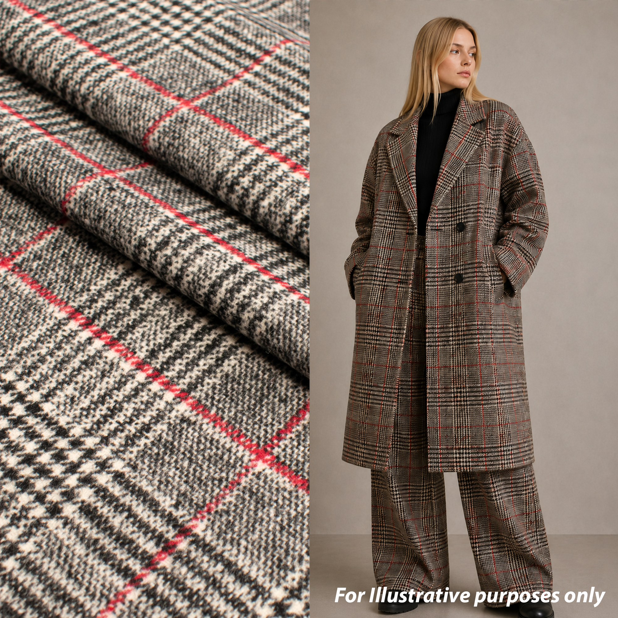 Wool Melton Checks Design WM56