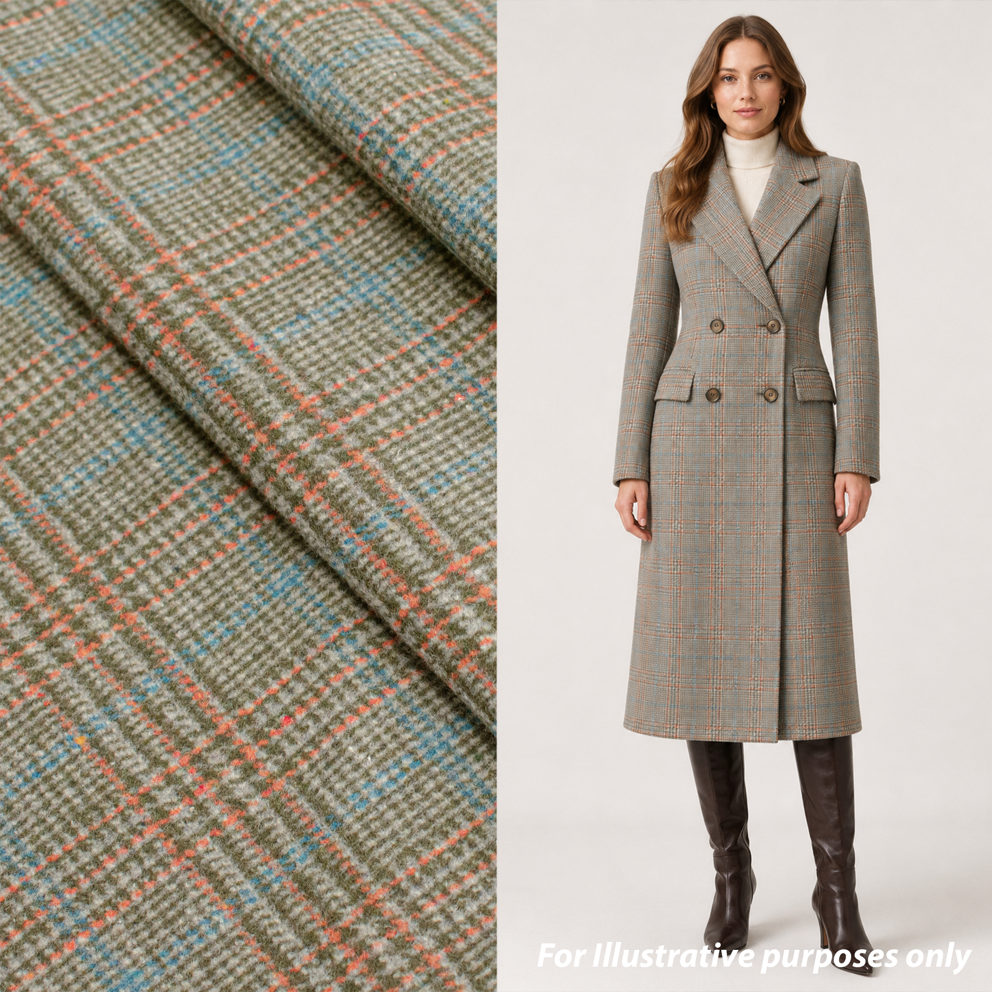 Wool Melton Checks Design WM66