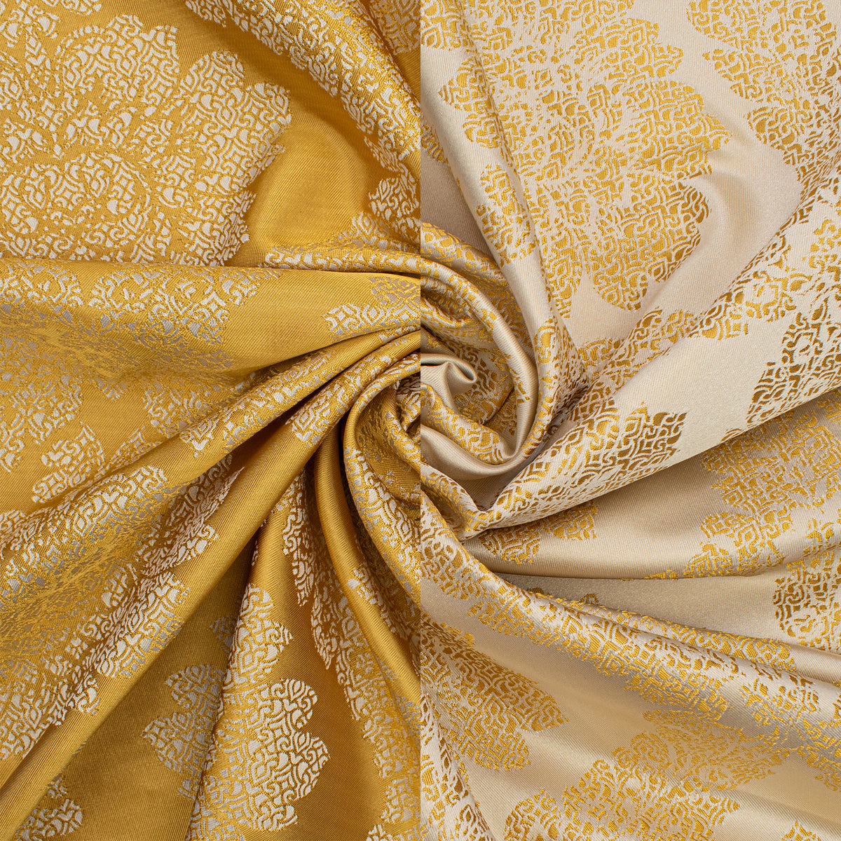 Reversible Floral Jacquard Brocade Suiting/Upholstery Fabric