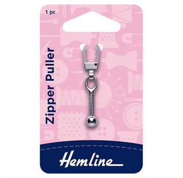 Hemline Zipper Puller - Ball Silver