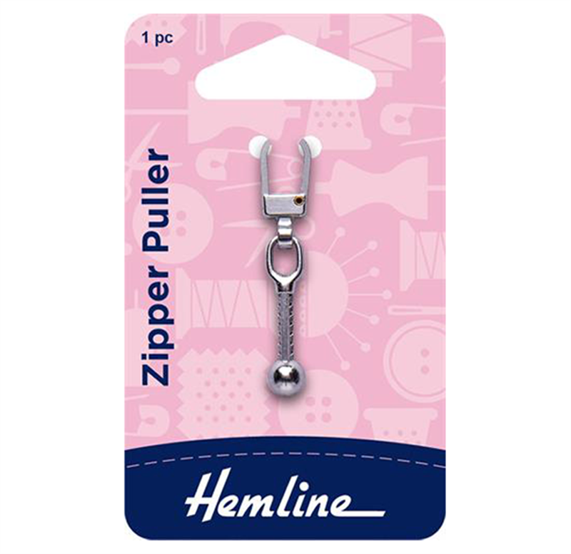 Hemline Zipper Puller - Ball Silver
