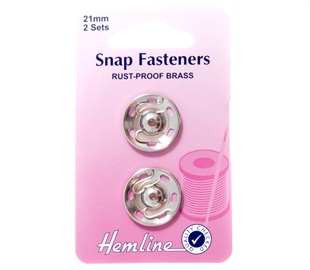 Hemline Snap/Fast - NICKLE - 21MM