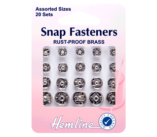 Hemline Snap/Fast - NICKLE - Assorted 20 Sets