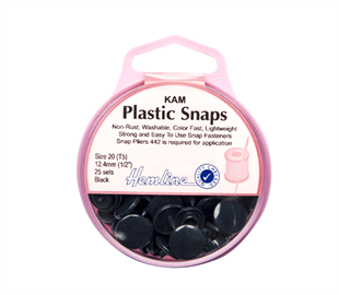 Hemline - Hangsell Kam Snap - 12.4MM X 25 - Black