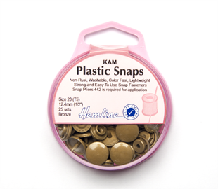 Hemline - Hangsell Kam Snap - 12.4MM X 25 - BRONZE