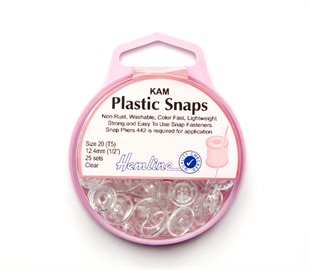 Hemline - Hangsell Kam Snap - 12.4MM X 25 - CLEAR
