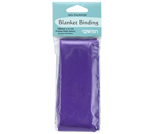 Uni-Trim Blanket Binding 10cm x 4.1m - Purple