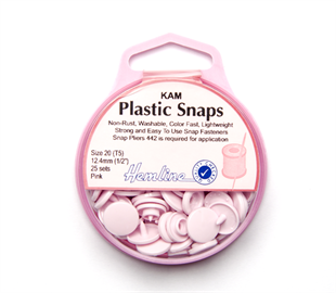 Hemline - Hangsell Kam Snap - 12.4MM X 25 - PINK