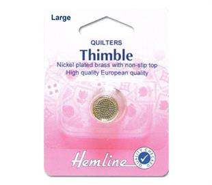Hemline Thimble Brass - Non Slip Premium - Large