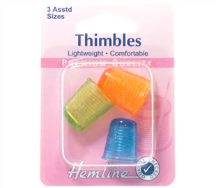 Hemline Thimble Assortment - 3 Different Sizes