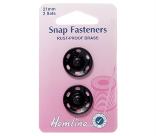 Snap Fasteners (Black) - 21mm