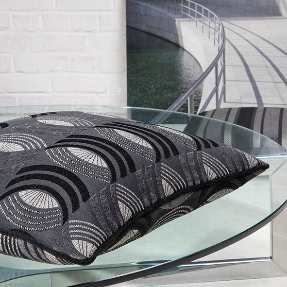 Geometric Chenille Velvet Upholstery/Curtain Fabric Design-Jigsaw