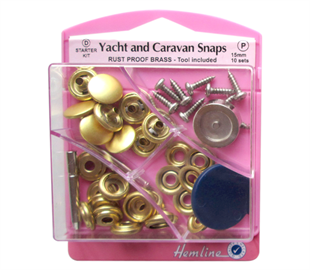 Hemline Yacht & Caravan Snaps - Gold