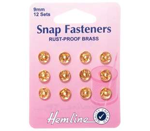 Hemline Snap/Fast - GOLD - 9MM