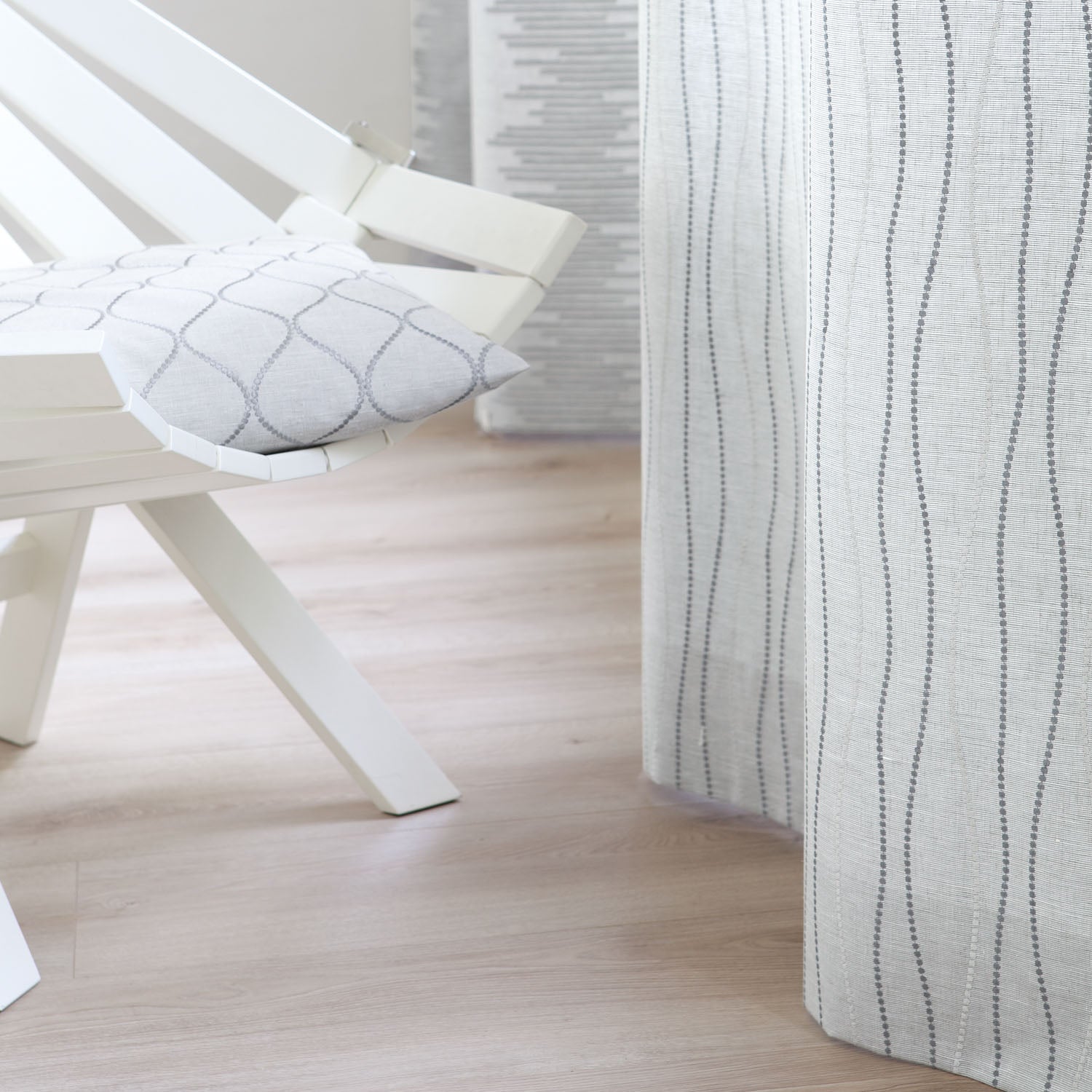 Morse by Zepel Curtaining/Upholstery Embroidery Spot Stripes