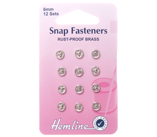 Hemline Snap/Fast - NICKLE - 6MM