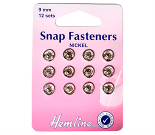 Hemline Snap/Fast - NICKLE - 9MM