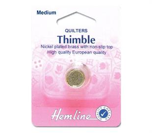 Hemline Thimble Brass - Non Slip Premium - Medium