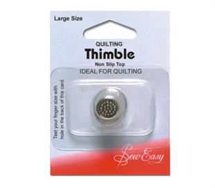 SEW EASY THIMBLE STEEL – QUILTING – MEDIUM – SIZE 16 – Homecraft Textiles